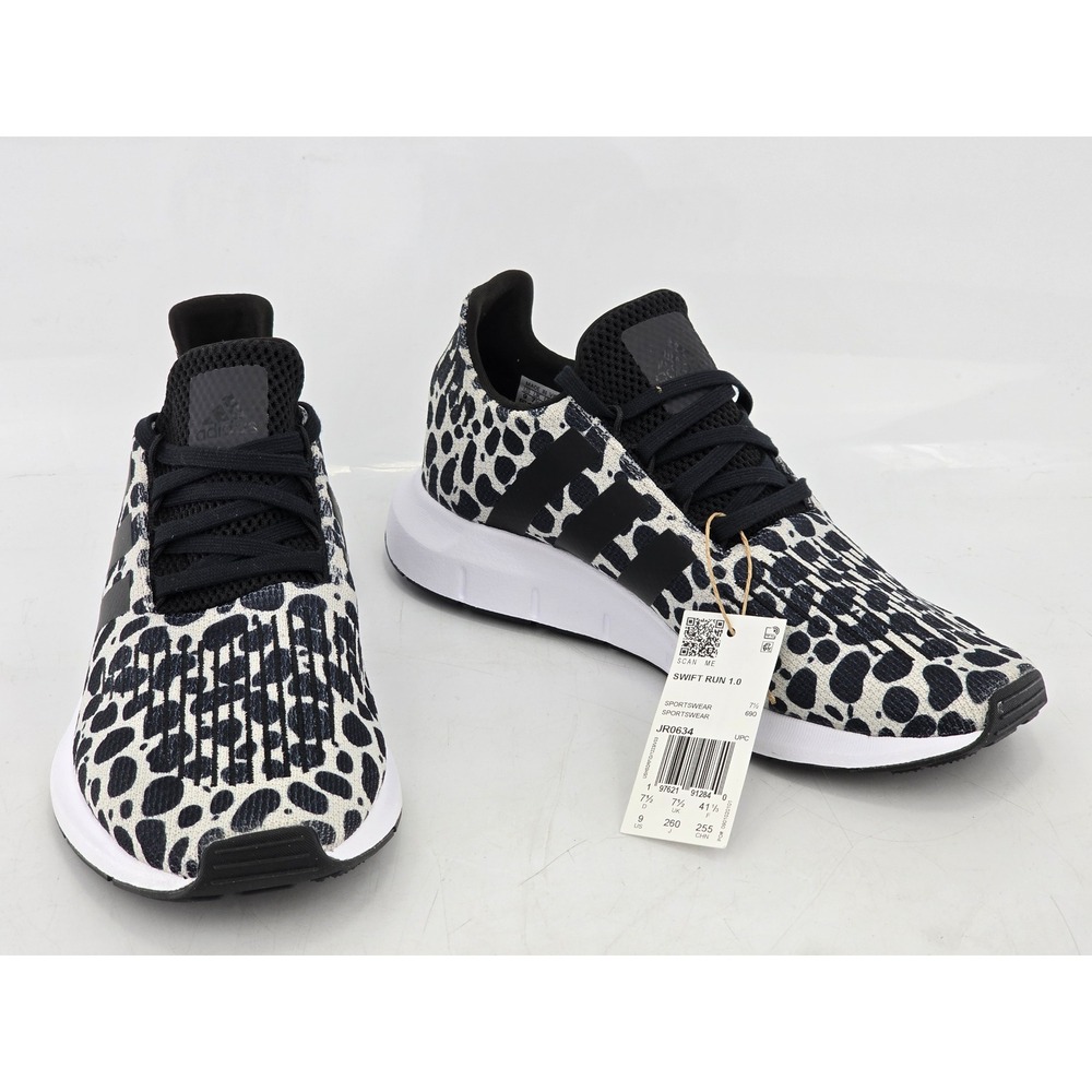 adidas Women’s Black and White Leopard Print Sneakers